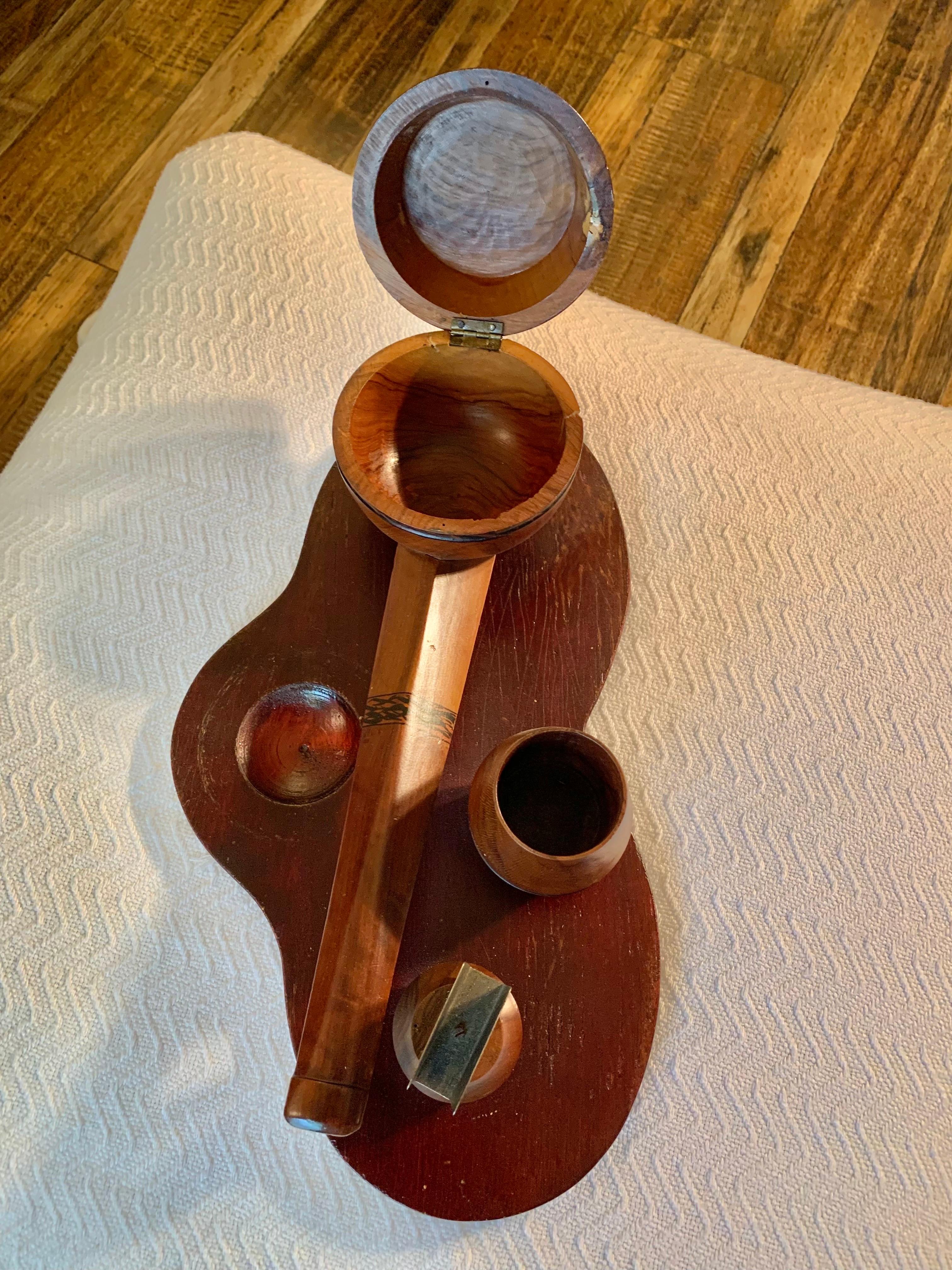 Soporte para pipa de madera estilo Art Decó de principios del siglo XX en venta 2