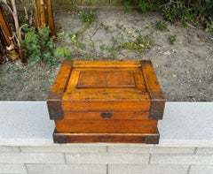 Early 20th Century Wood & Brass Tool Box