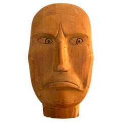 Early 20th Century Wood Carved Head