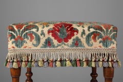 Early 20th Century Wood & Fabric footstool, France