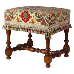 Early 20th Century Wood & Fabric footstool, France