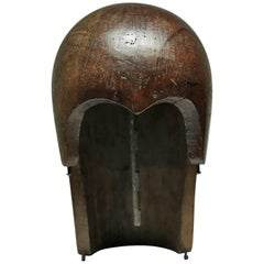 Early 20th Century Wood Hat Form, circa 1940s