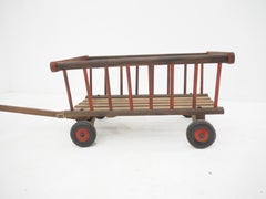 Early 20th Century Wood Kids Toy, Hay Wagon, Europe
