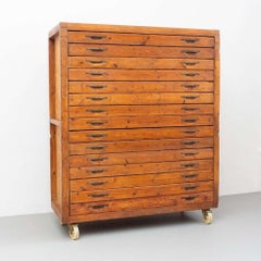 Early 20th Century Wood Large French File Cabinet