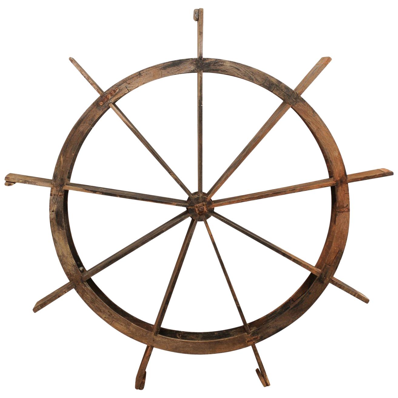 Early 20th Century Wood Water Wheel from Kerala, India