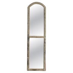 Early 20th Century Wood White-Patinated Window Mirror