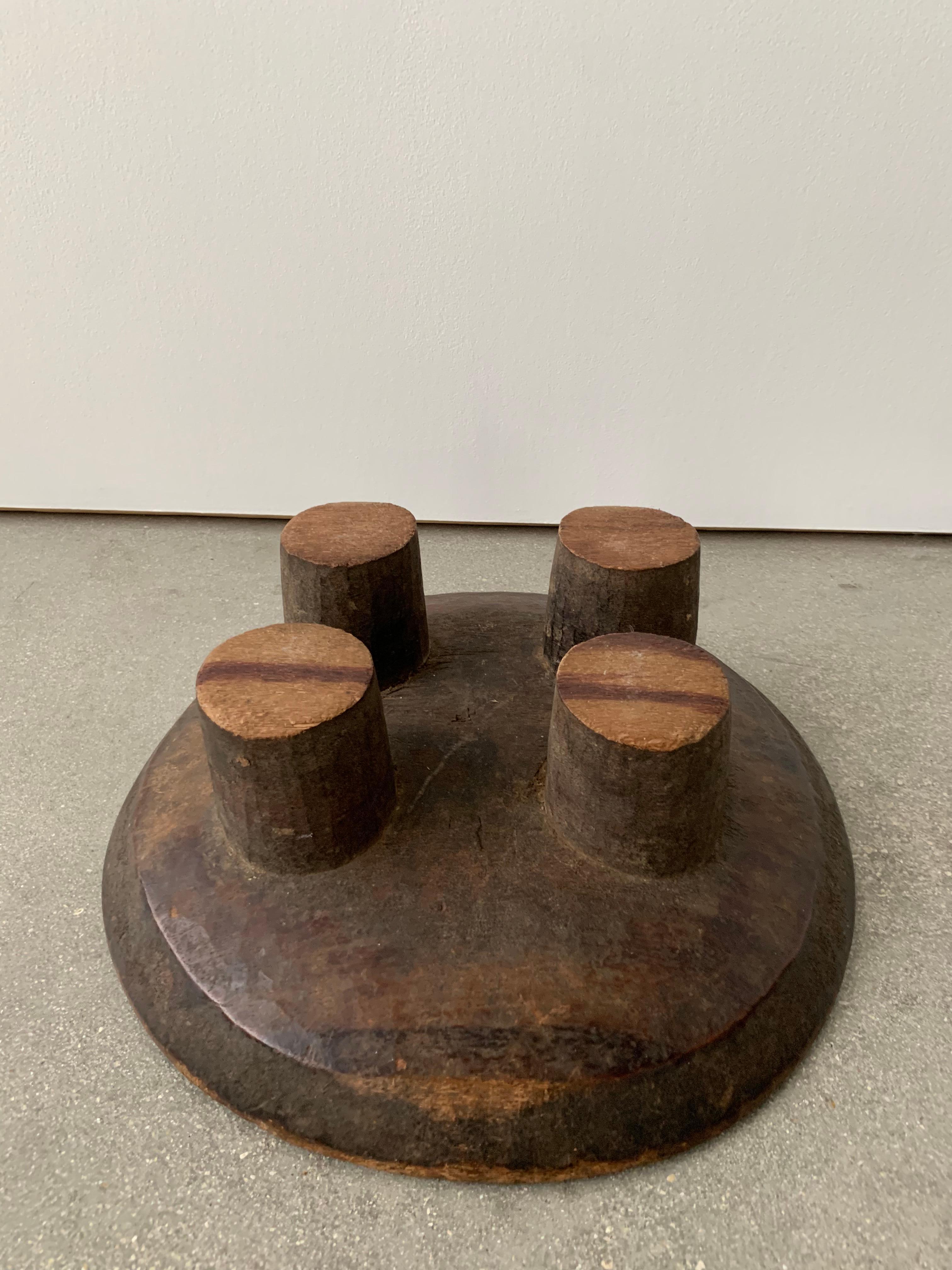 Early 20th Century Wooden African Circular Senufo Stool  1