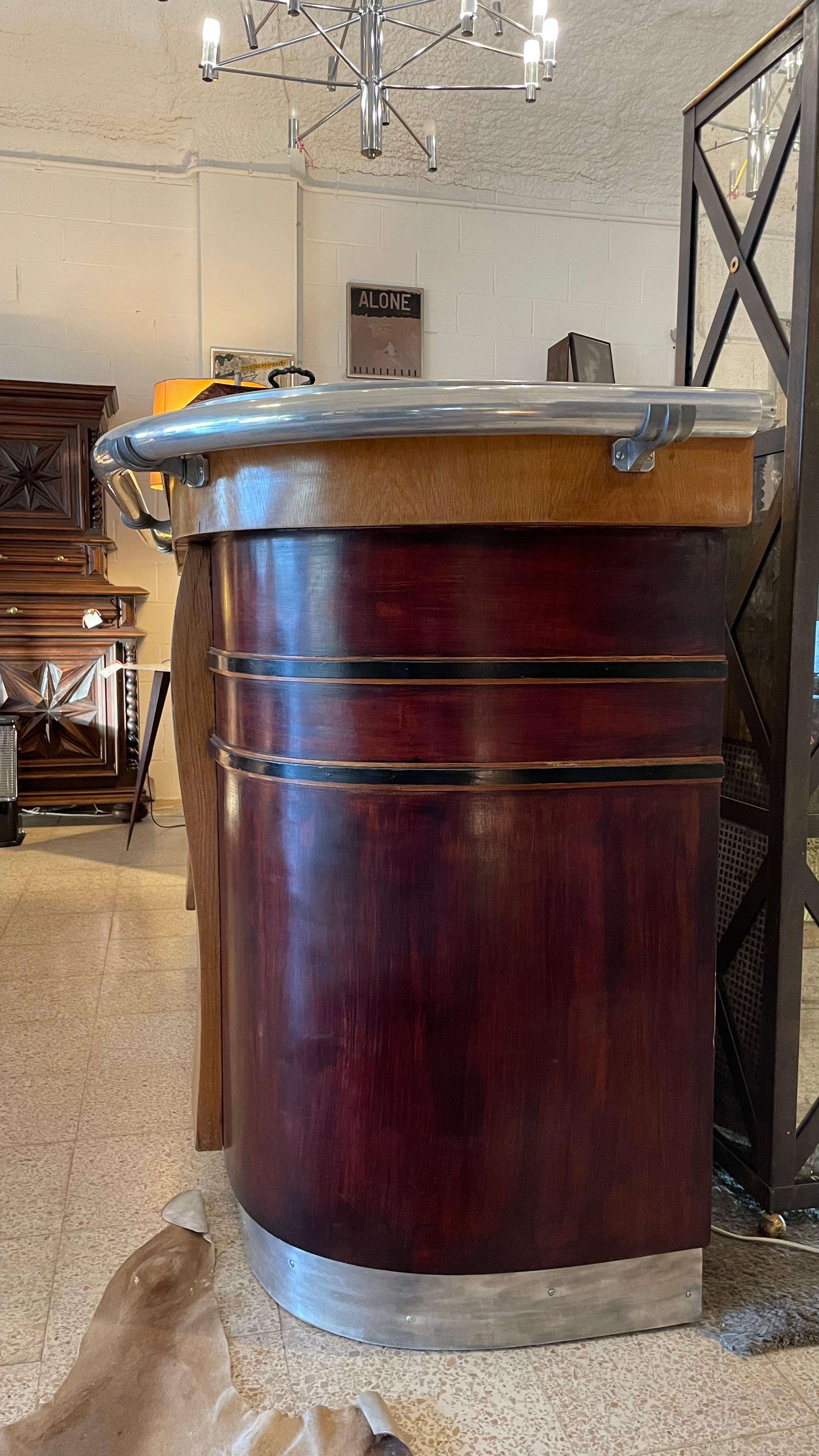 French Early 20th Century Wooden Bar Counter from France