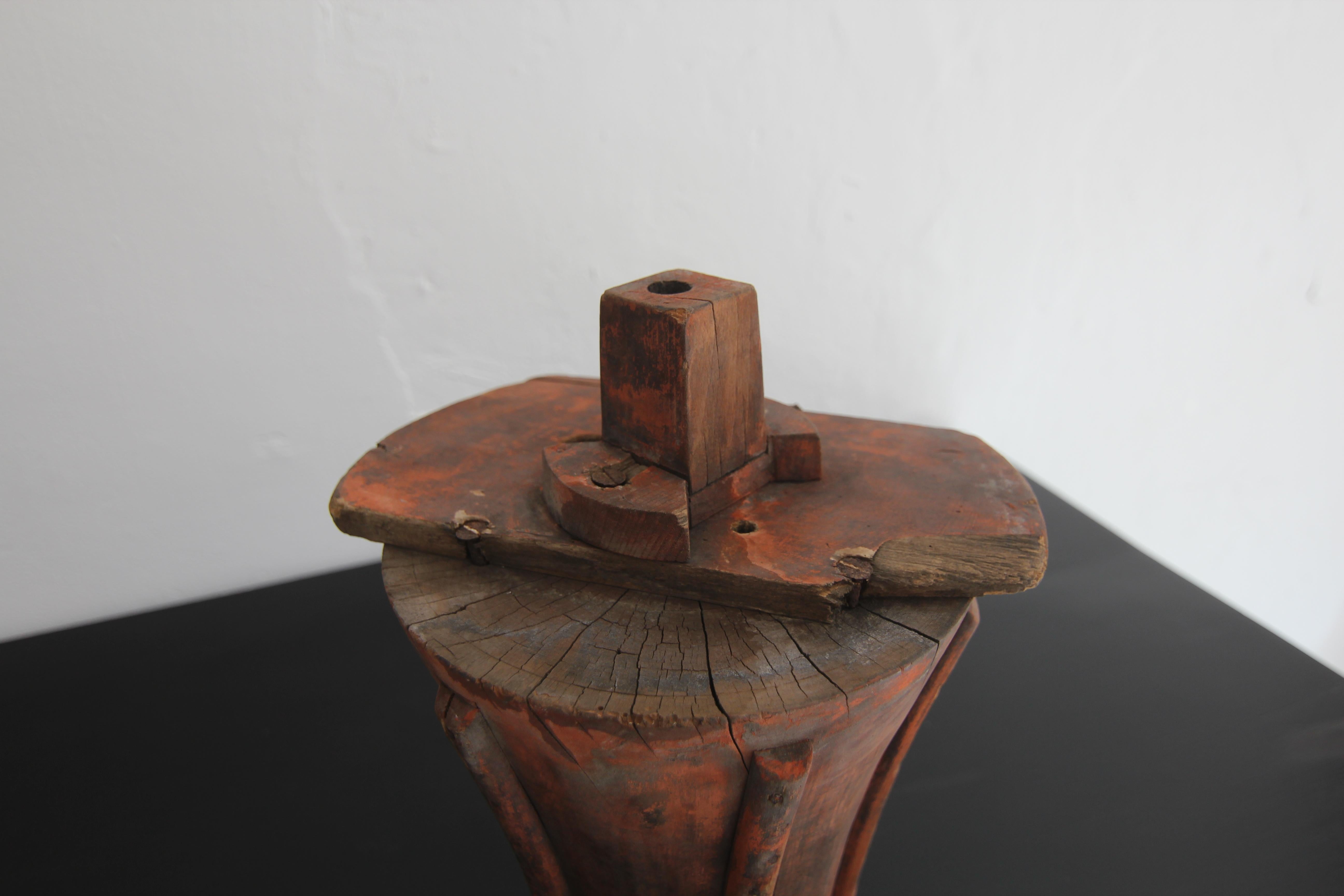 Early 20th Century Wooden Casting Pattern Object with Original Patina For Sale 6