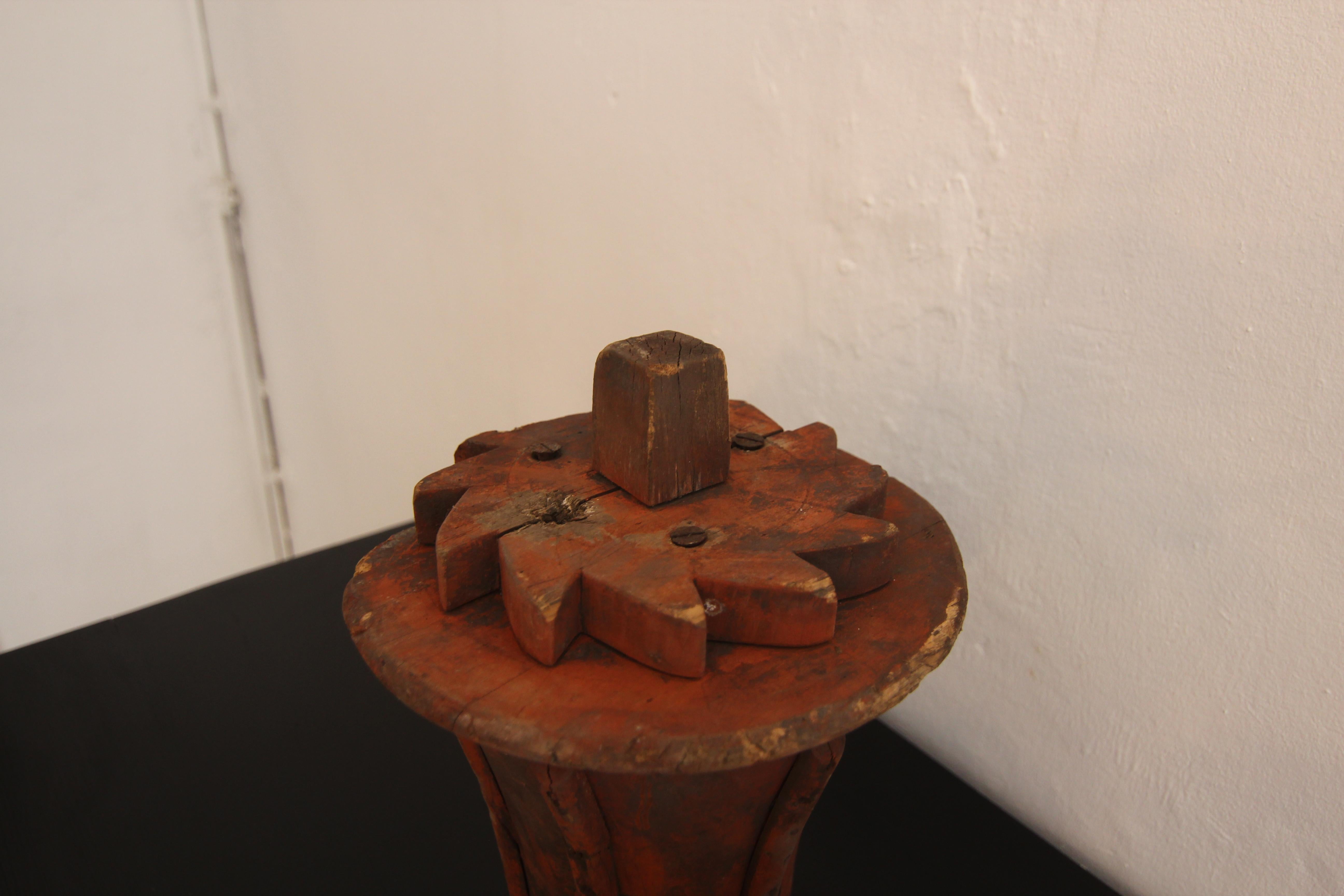Early 20th Century Wooden Casting Pattern Object with Original Patina For Sale 9