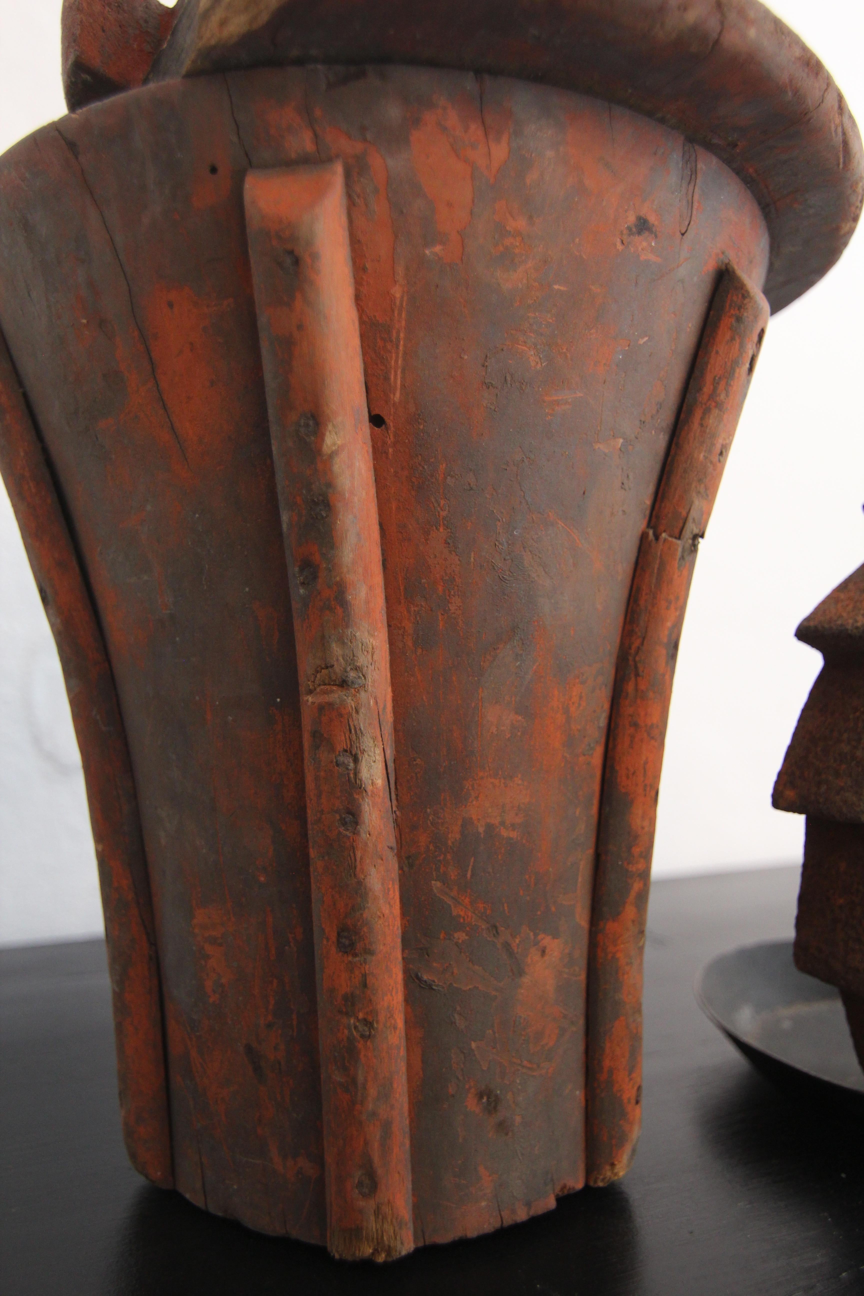 Early 20th Century Wooden Casting Pattern Object with Original Patina For Sale 11