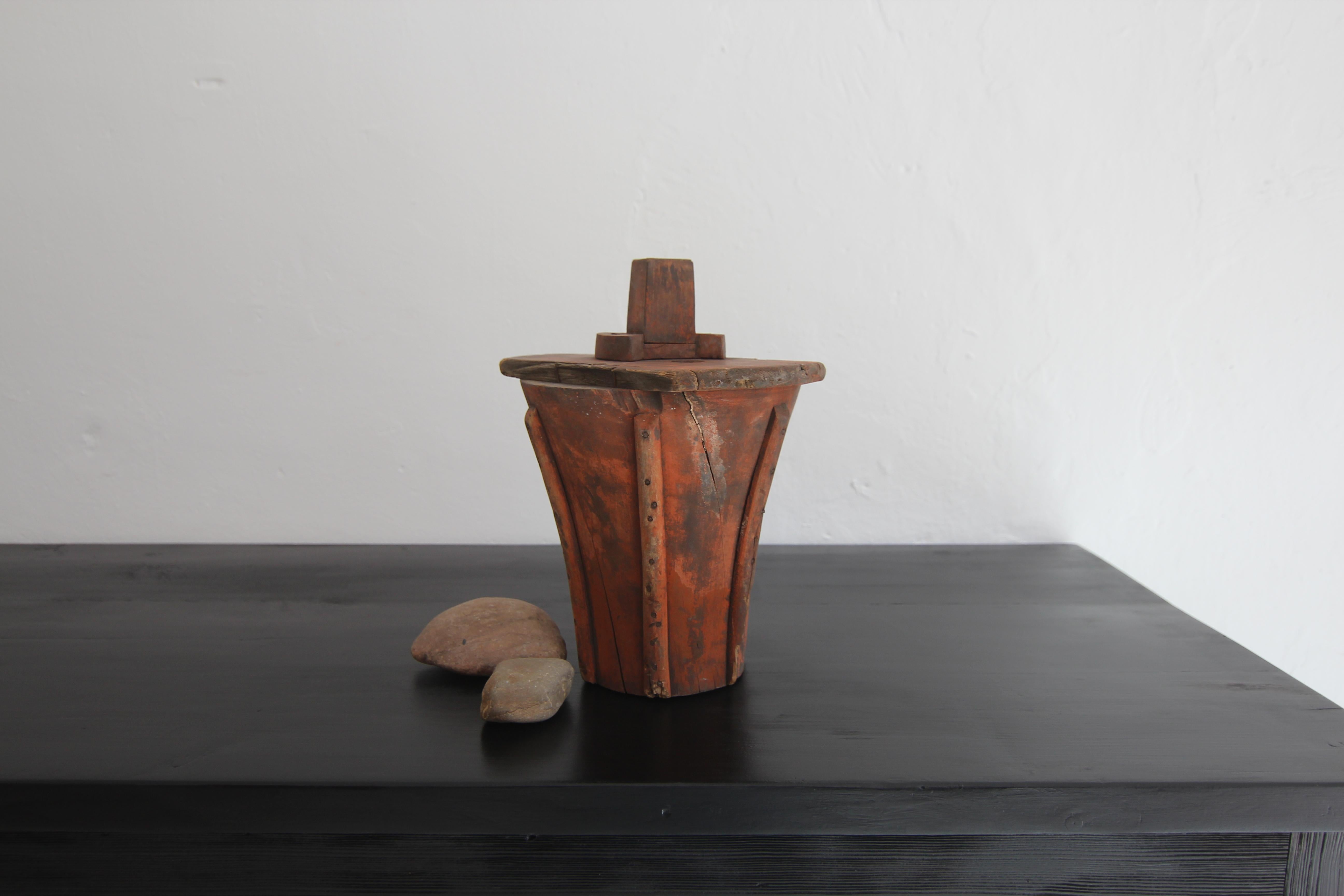 German Early 20th Century Wooden Casting Pattern Object with Original Patina For Sale