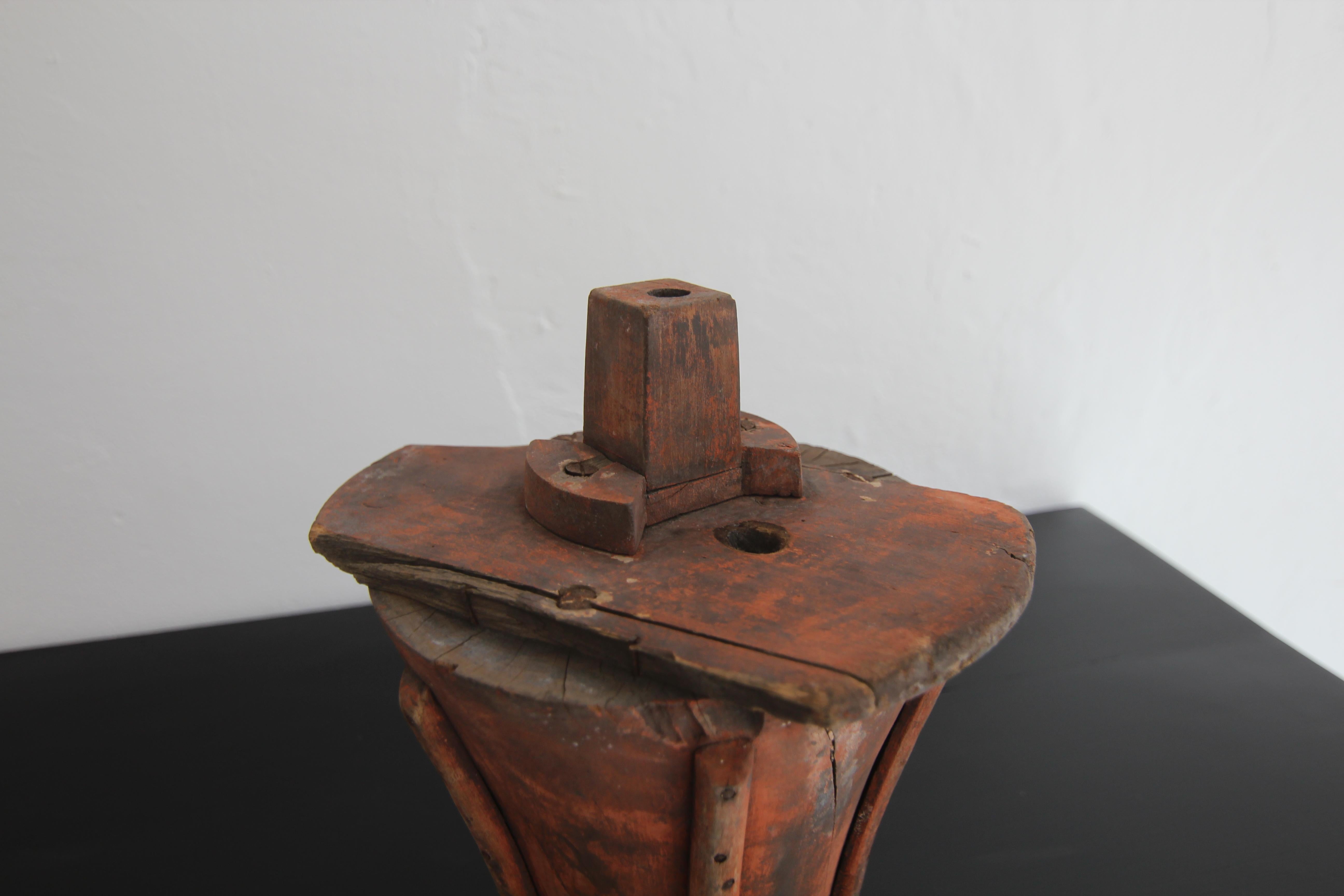 Early 20th Century Wooden Casting Pattern Object with Original Patina For Sale 1