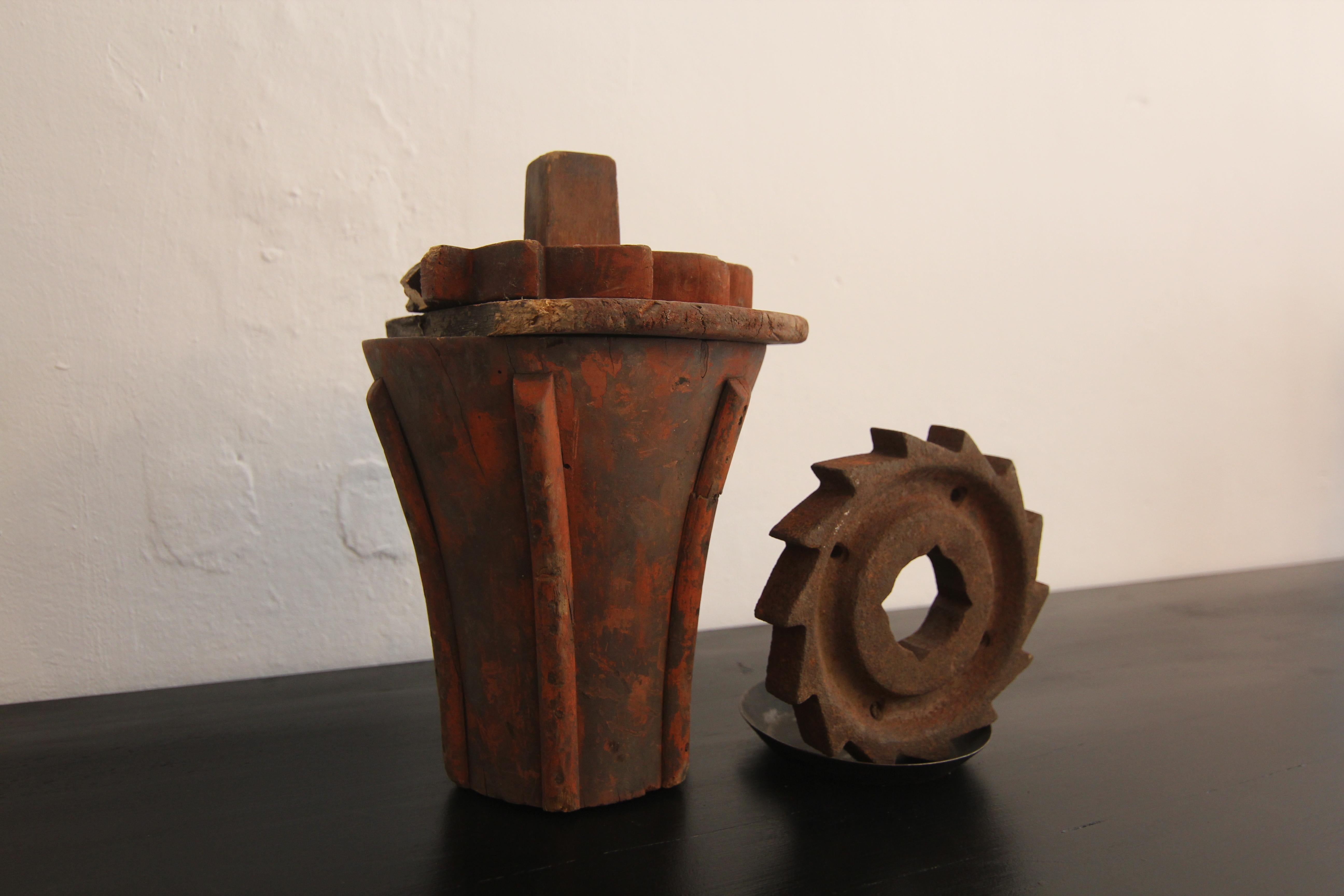 Early 20th Century Wooden Casting Pattern Object with Original Patina For Sale 3