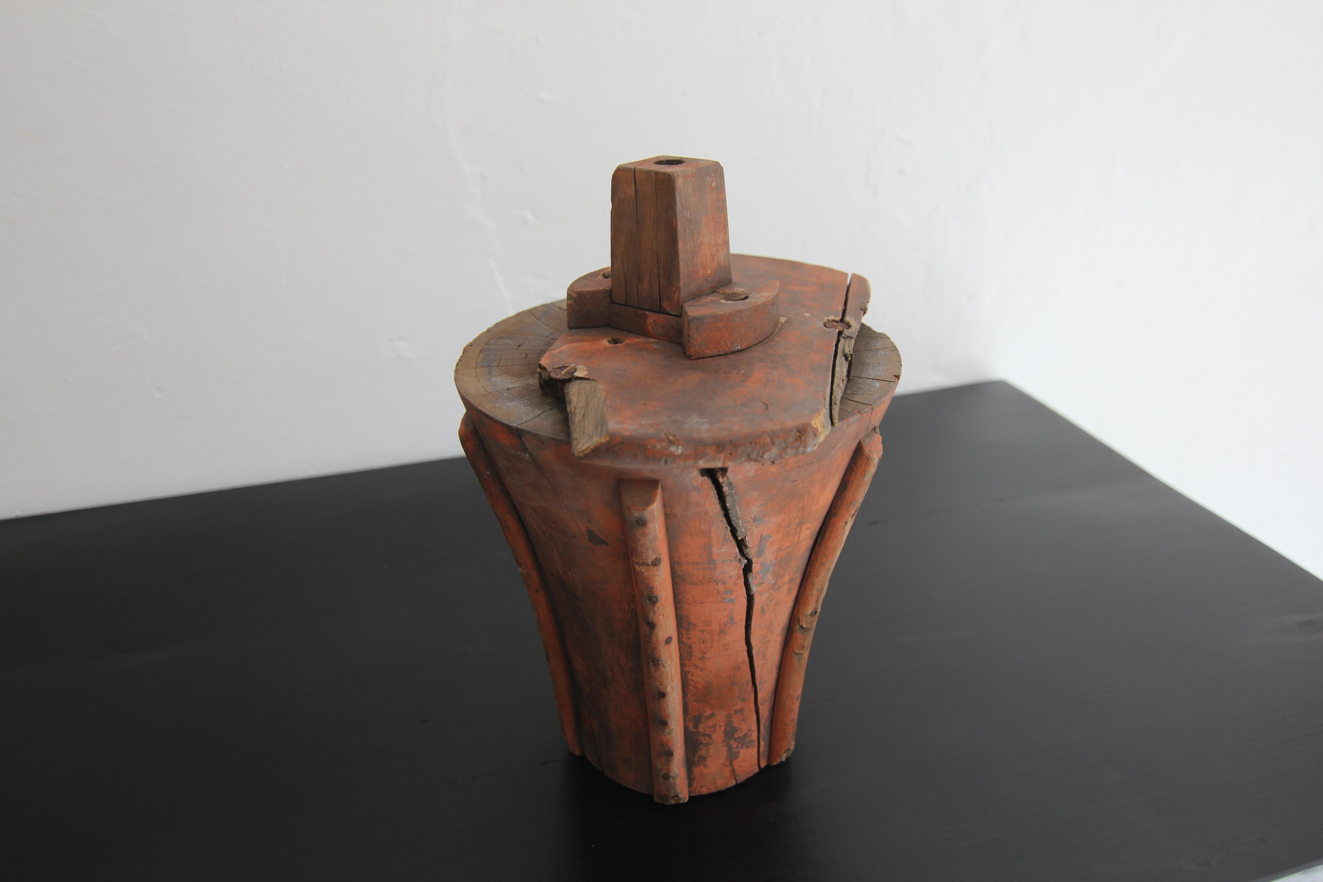 Early 20th Century Wooden Casting Pattern Object with Original Patina For Sale 4