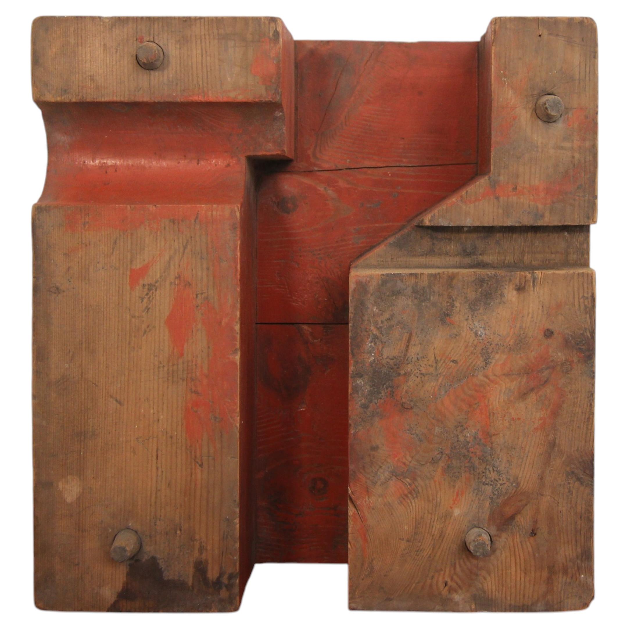 Early 20th Century Wooden Casting Pattern Object with Original Patina For Sale