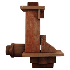 Early 20th Century Wooden Casting Pattern Object with Original Patina