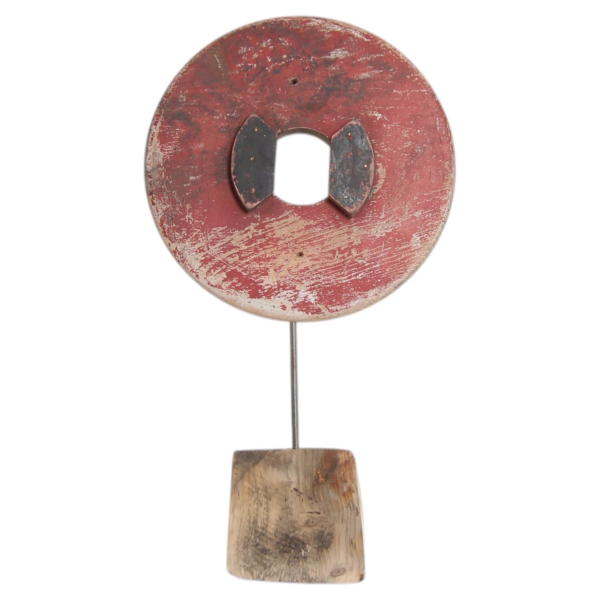Early 20th Century Wooden Casting Pattern Object with Original Patina For Sale