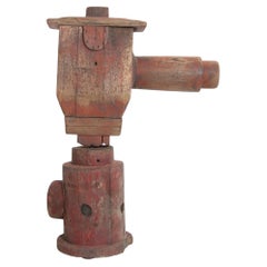 Early 20th Century Wooden Casting Pattern Object with Original Patina