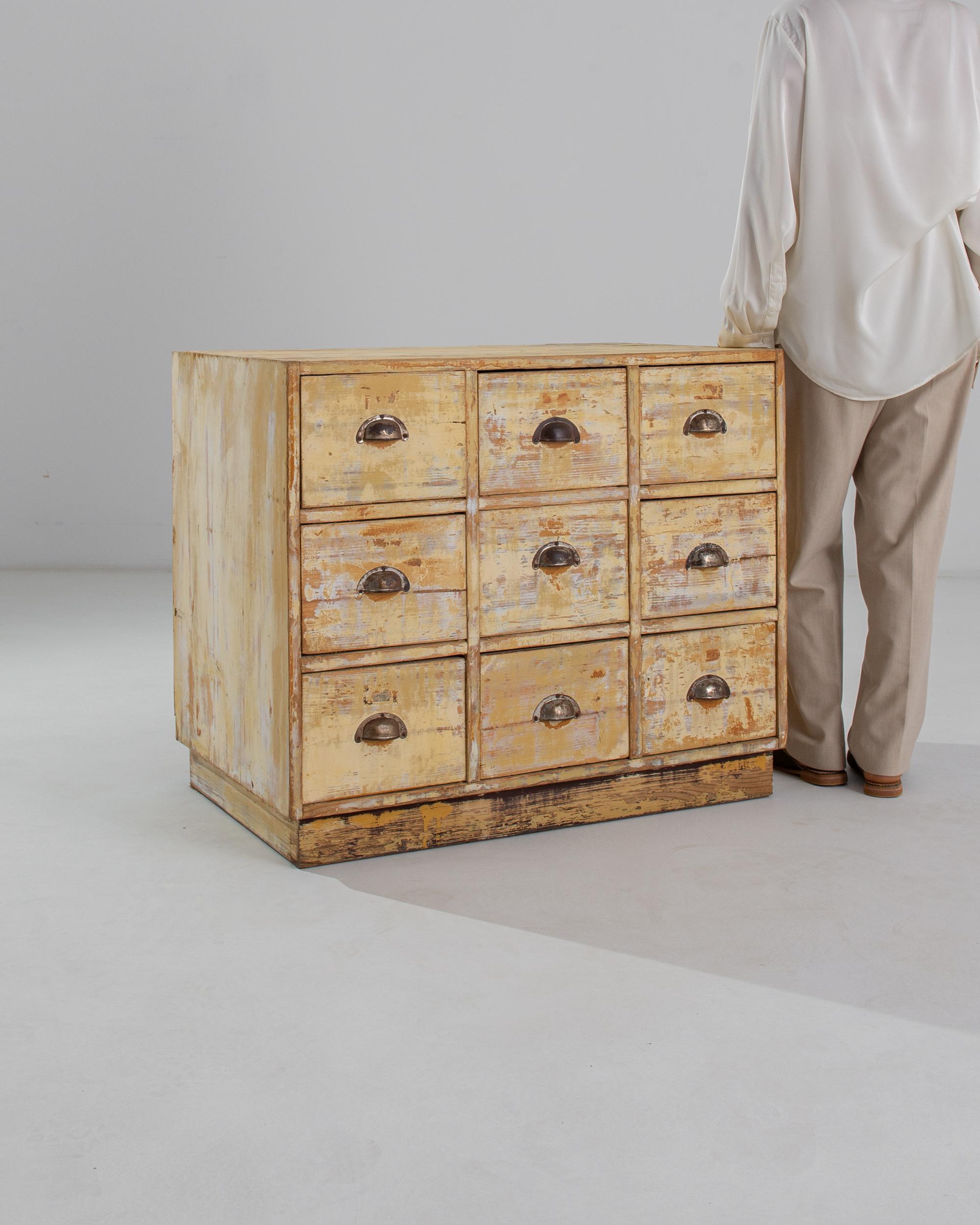 Industrial Early 20th Century, Wooden Chest of Drawers For Sale