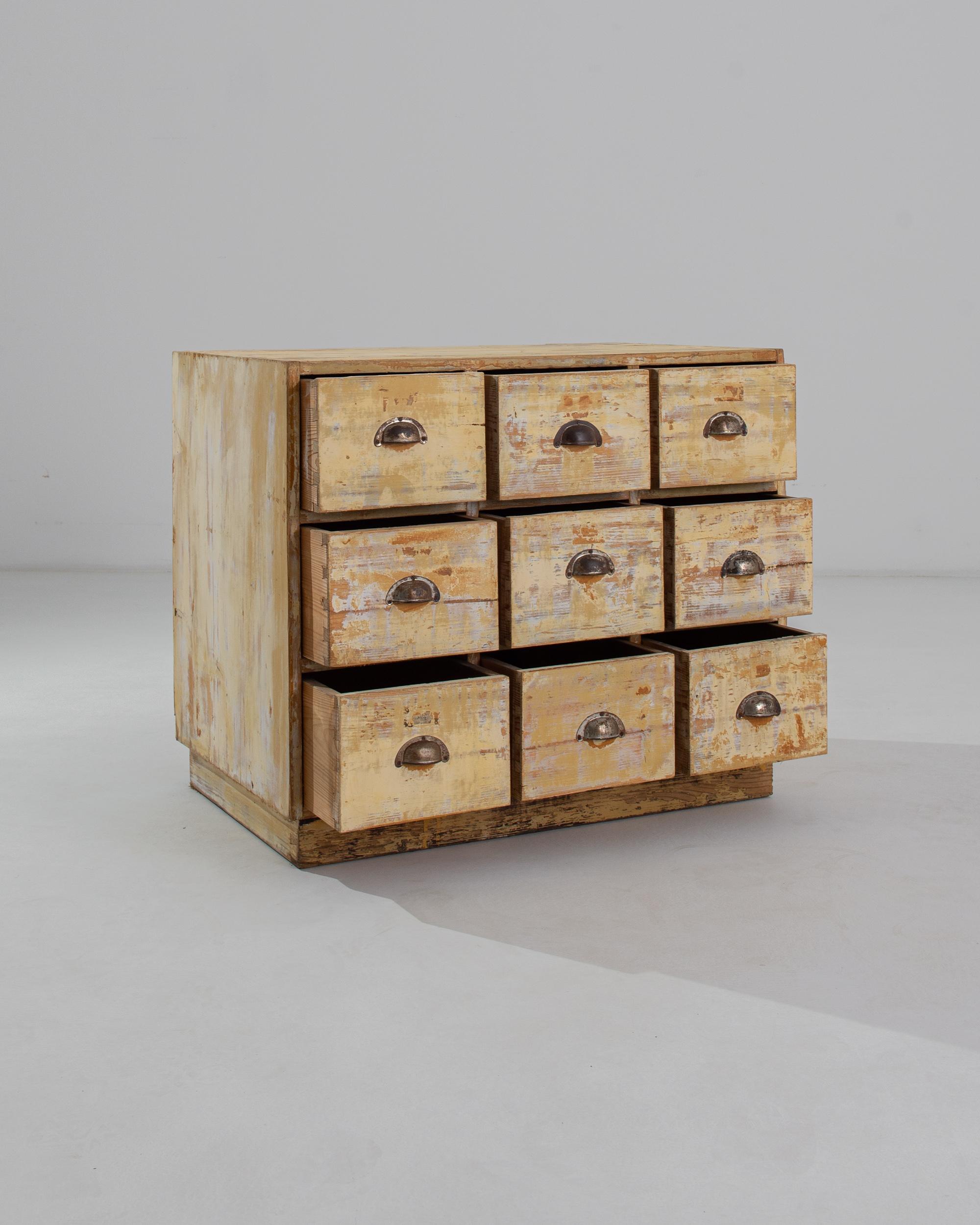 German Early 20th Century, Wooden Chest of Drawers For Sale