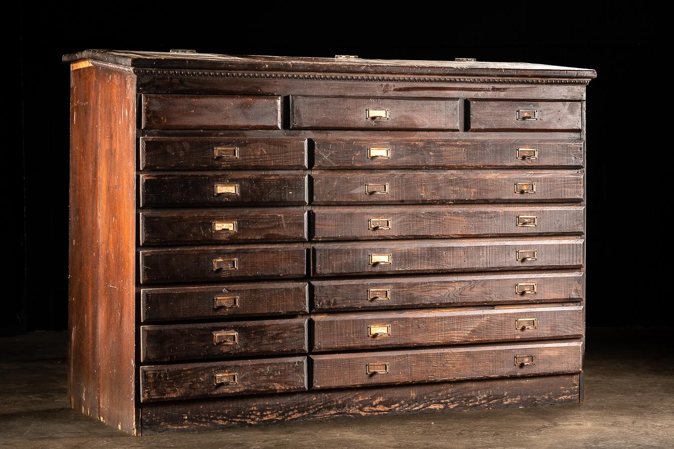 Armario abatible de madera para mapas de principios del siglo XX Estadounidense en venta
