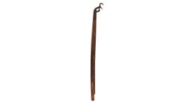 Early 20th Century Wooden Library Ladder with Iron Hooks