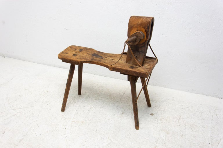 Early 20th Century, Wooden Stool, Austria Hungary For Sale 6