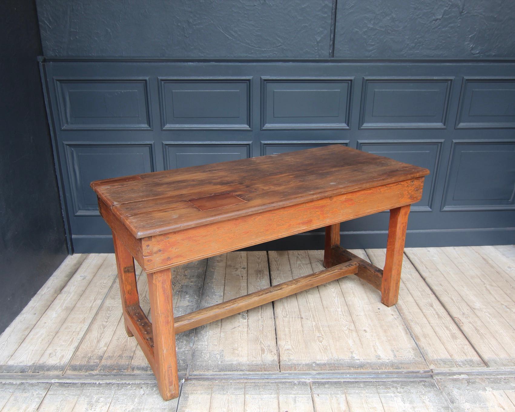 Early 20th Century Work Table in Original Paint 8
