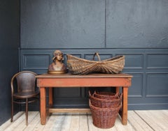 Early 20th Century Work Table in Original Paint