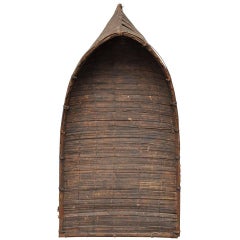 Early 20th Century Woven "Rain Hat" from Cambodia