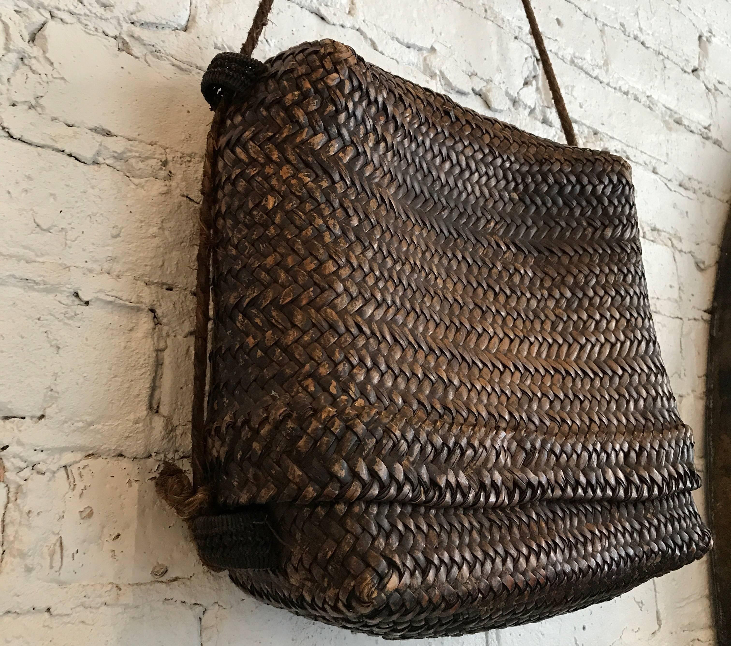 Early 20th Century Woven Thai Basket For Sale 3