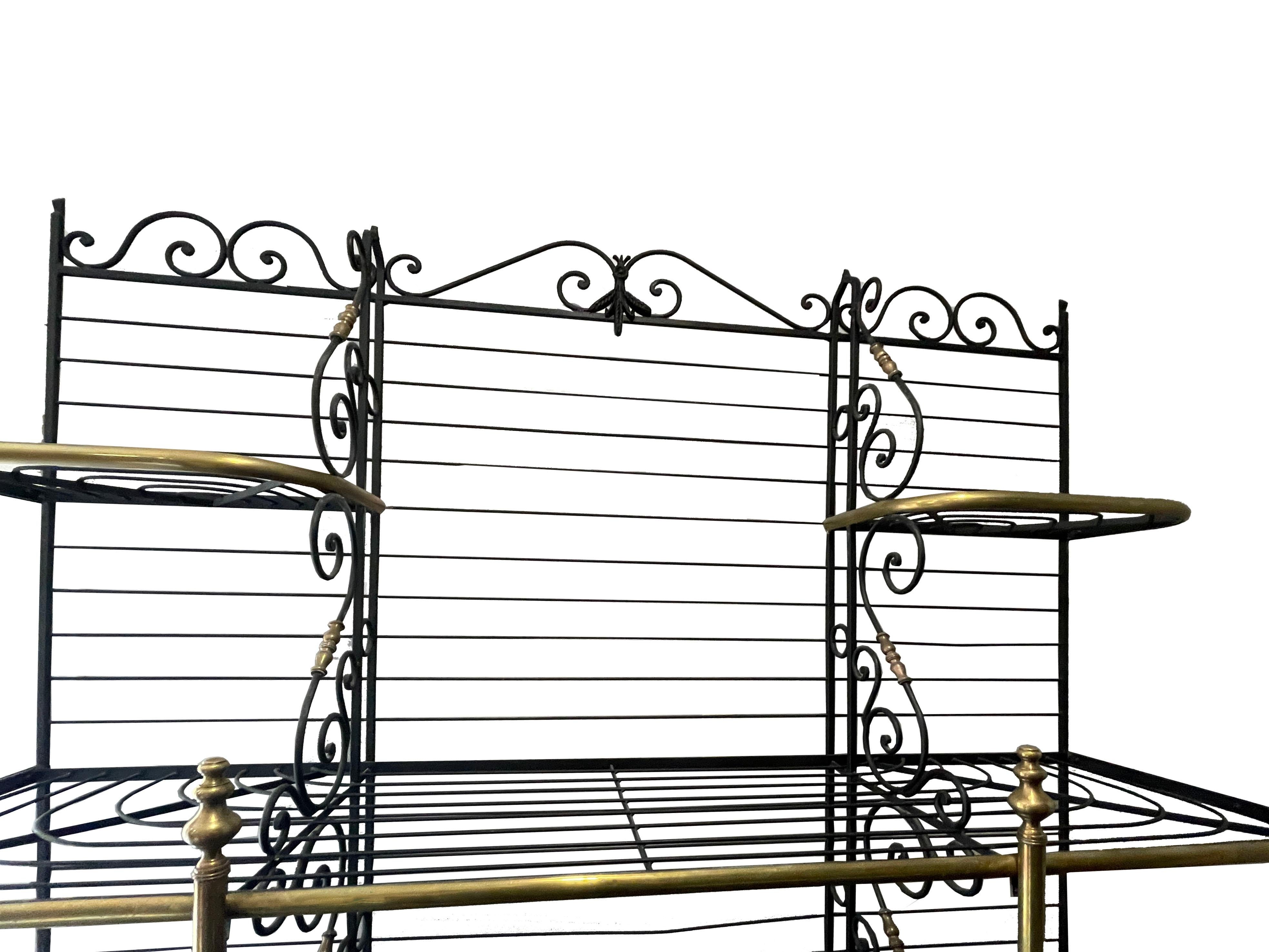 wrought iron bakers rack