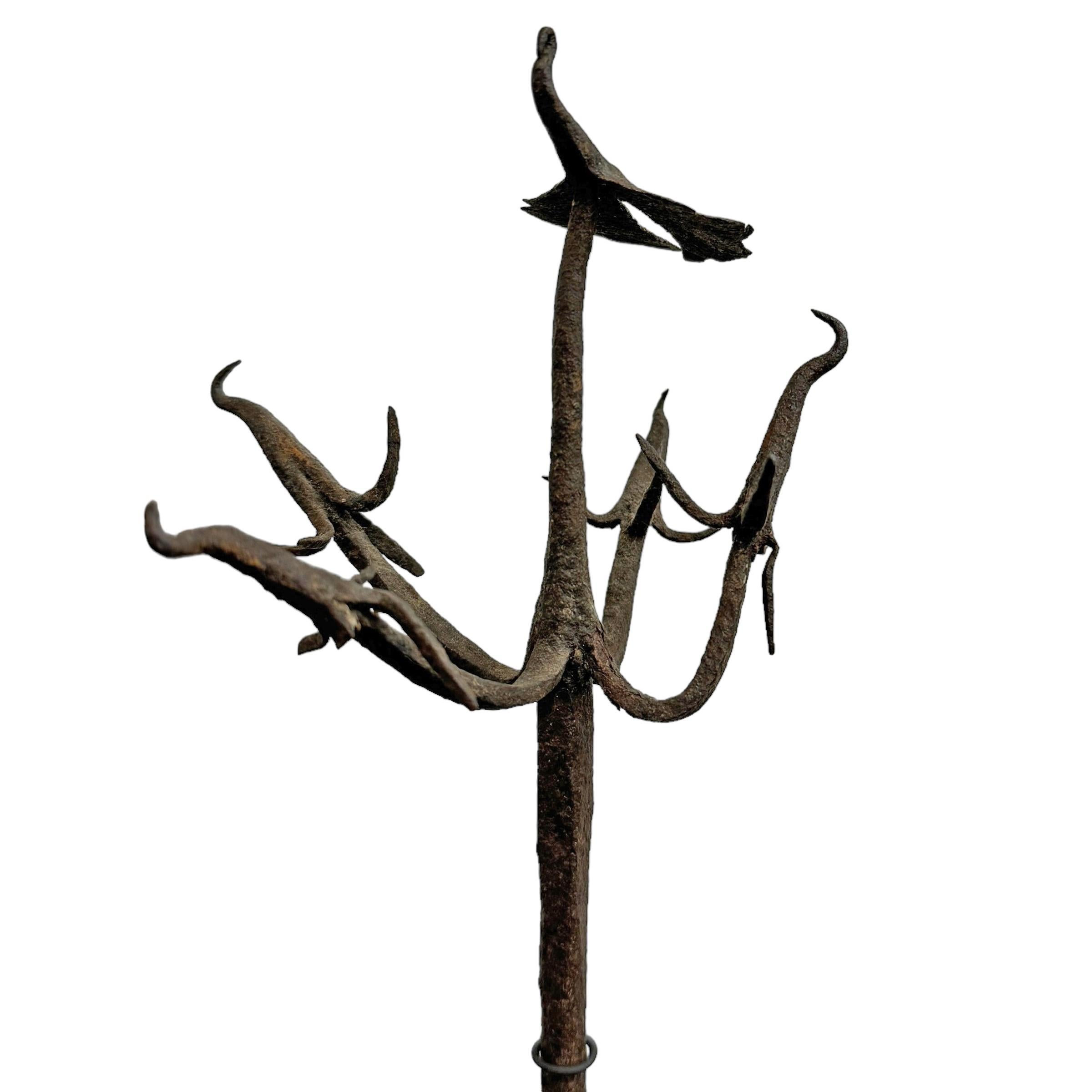 Début 20ème siècle Fer forgé Yoruba Ọ̀sanyìn Staff en vente 1