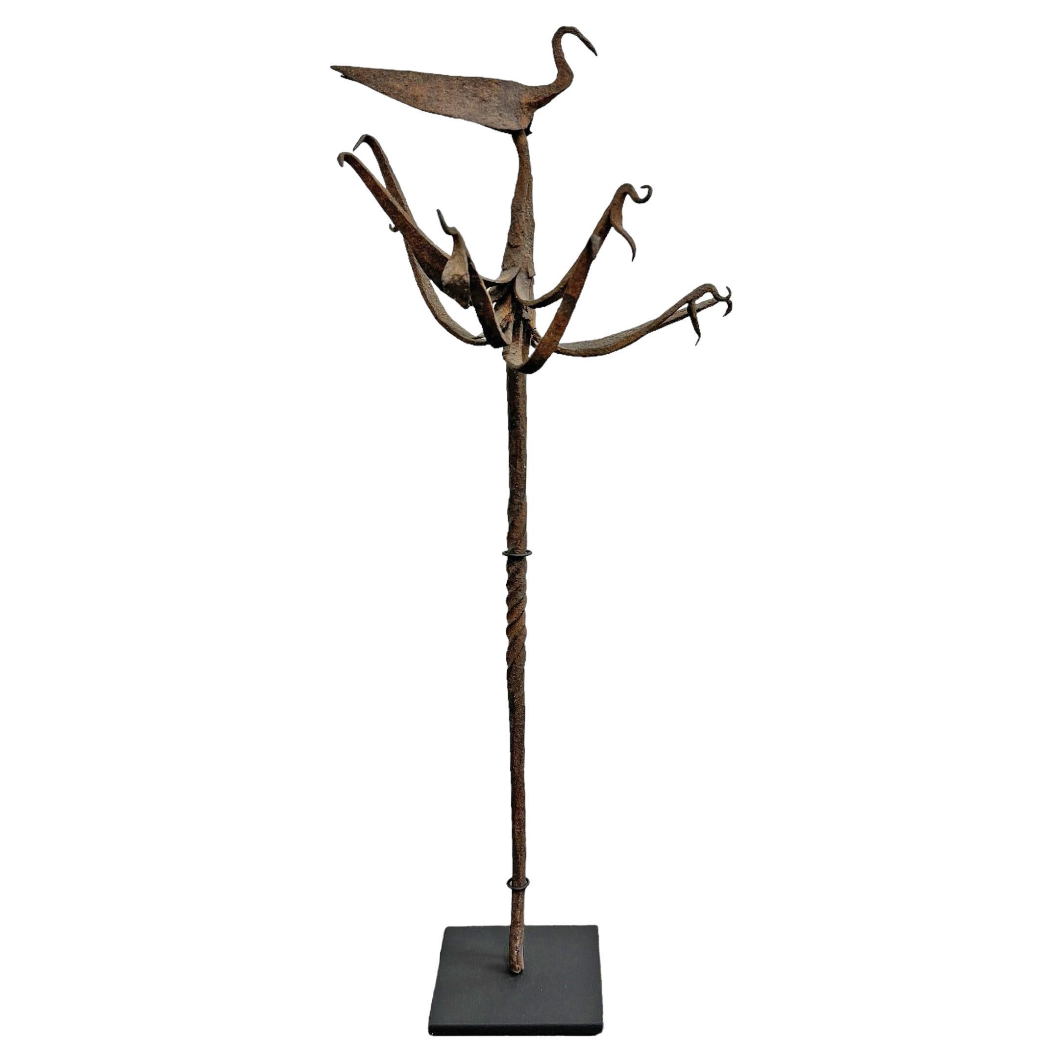 Early 20th Century Wrought Iron Yoruba Ọ̀sanyìn Staff