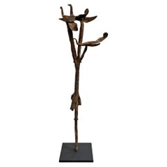 Bastón de hierro forjado yoruba Ọ̀sanyìn de principios del siglo XX