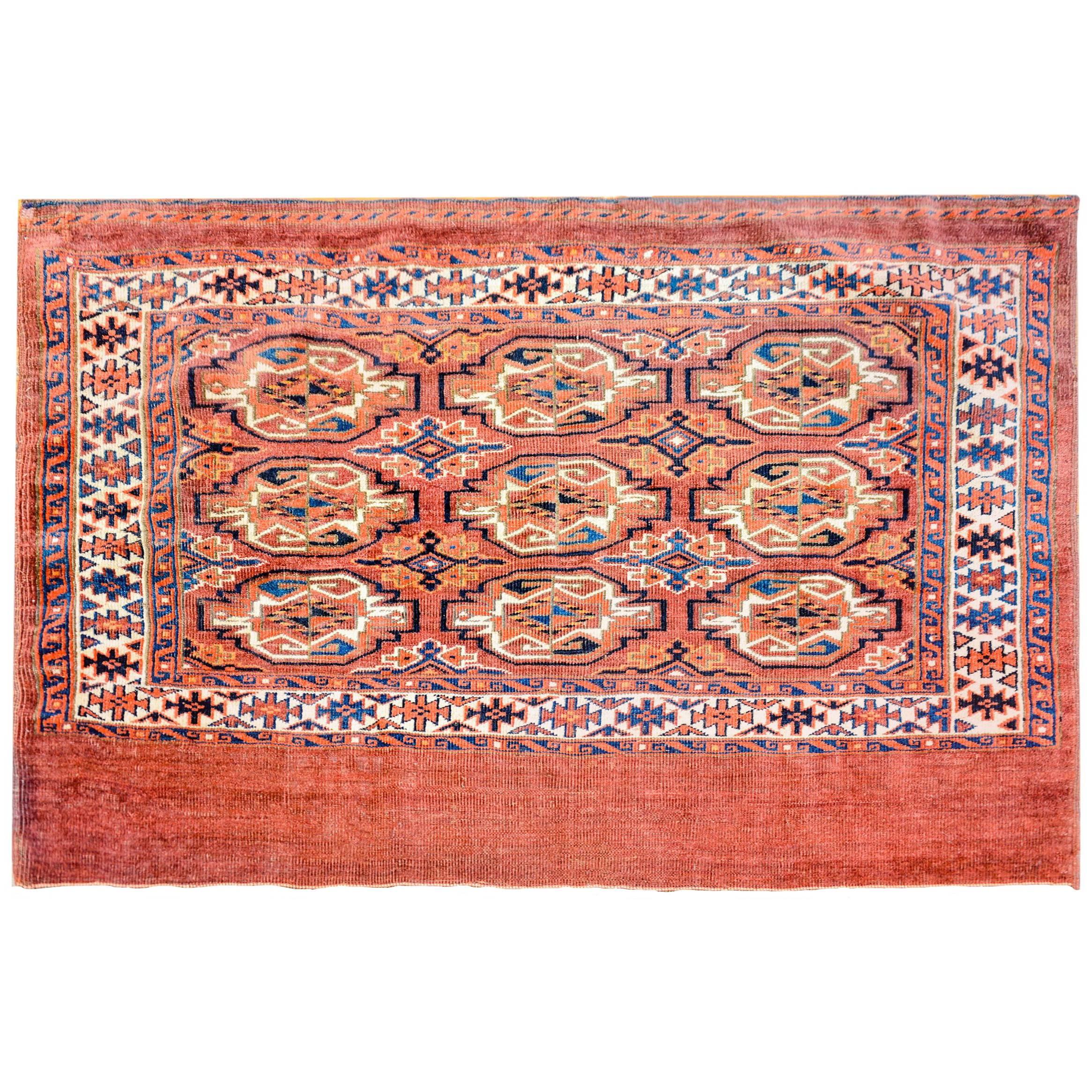 Early 20th Century Yamut Rug For Sale