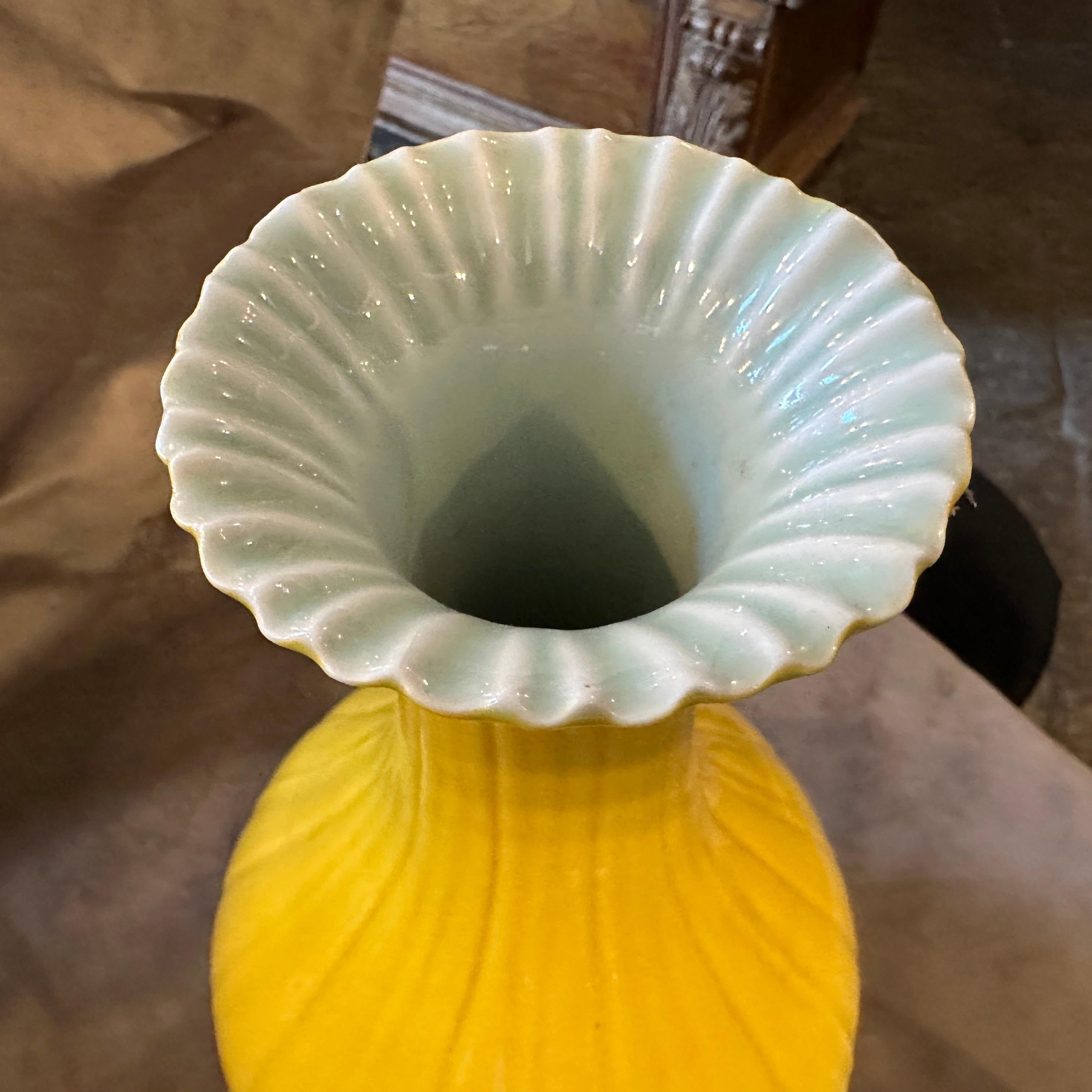 Early 20th Century Yellow Glazed Porcelain Chinese Vase 5