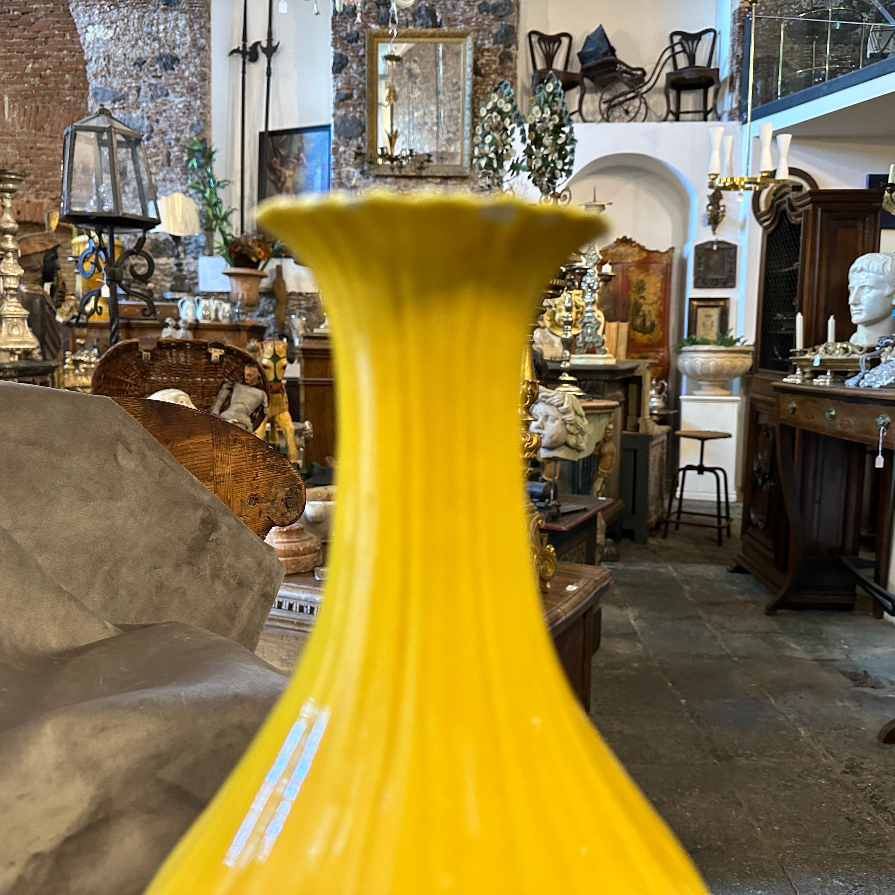 Early 20th Century Yellow Glazed Porcelain Chinese Vase 4