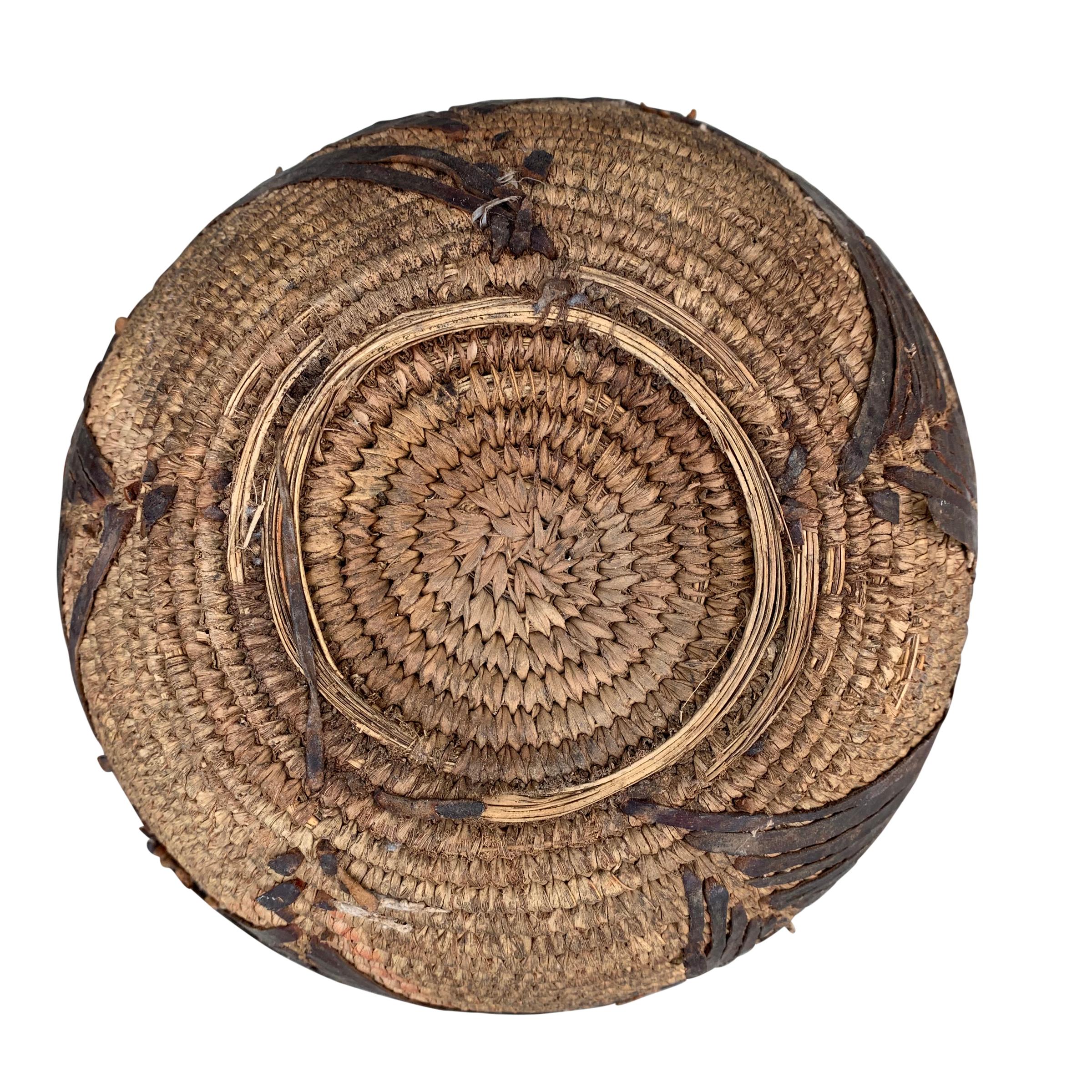 Natural Fiber Early 20th Century Yoruba Basket