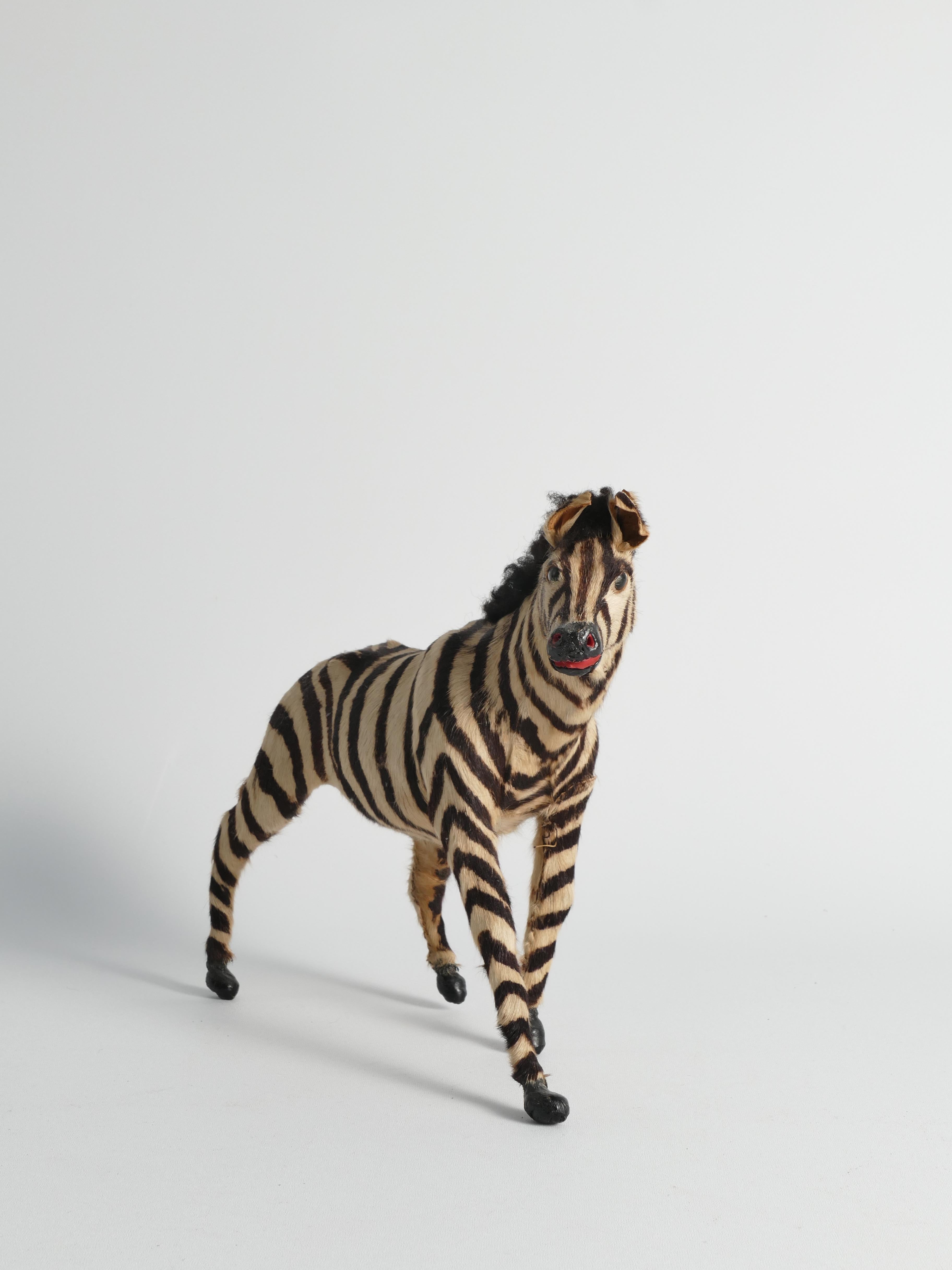 European Early 20th Century Zebra Figurine For Sale
