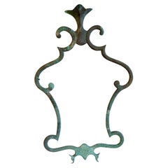 Early 20th Century Zinc Frame Architectural Wall Fragment
