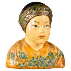 Busto de tiza de principios del siglo XX atribuido a Esther Hunt c.1920