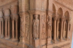 Early 20th Cloitre Saint Sauver Architectural Perspective Sculpture by Gondran