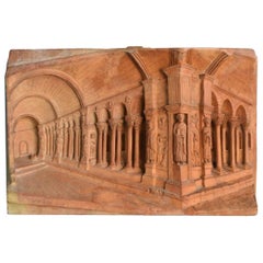 Early 20th Cloitre Saint Sauver Architectural Perspective Sculpture by Gondran