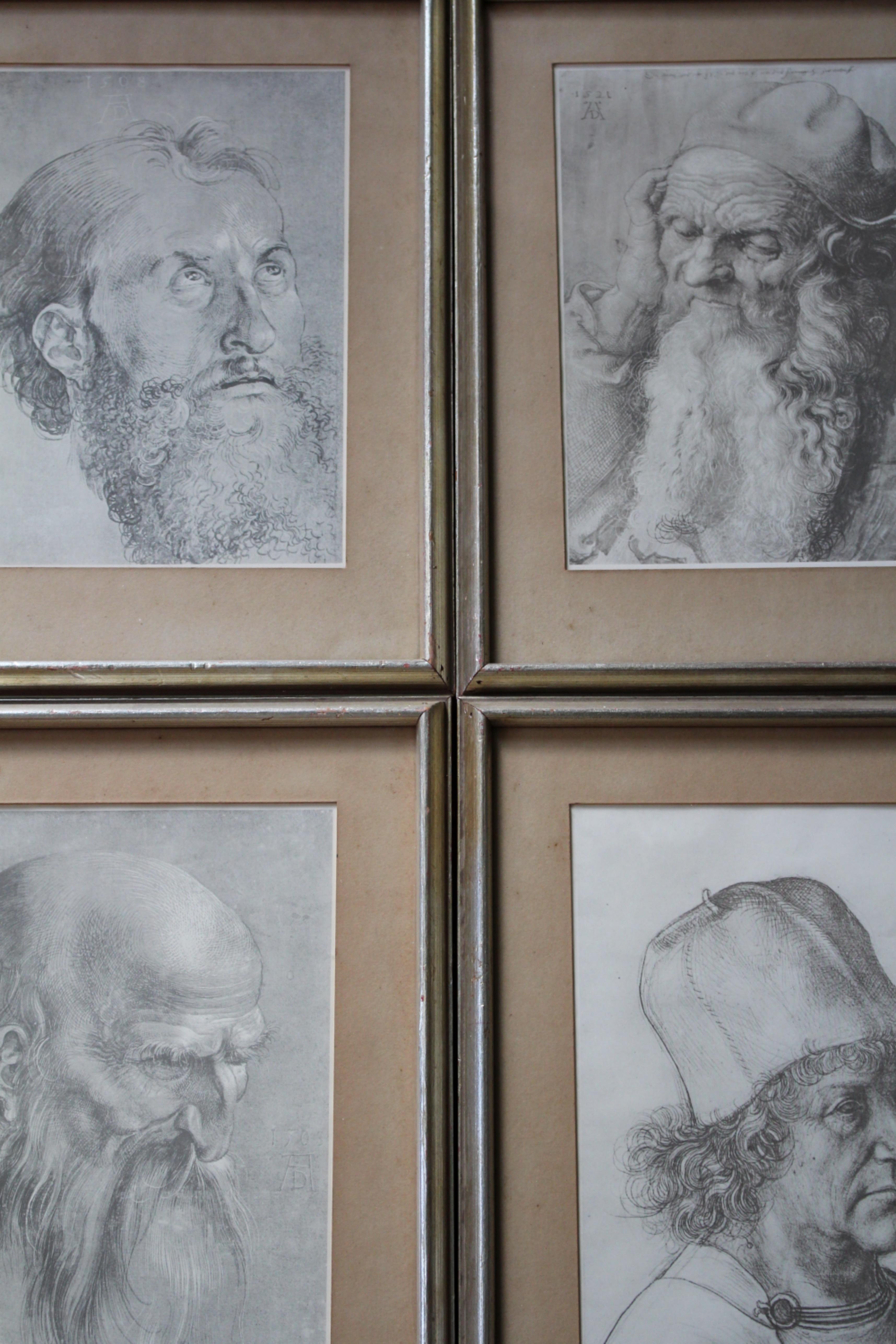 Early 20th Collection of Four Silver Gilt Framed Da Vinci Portrait Prints For Sale 5