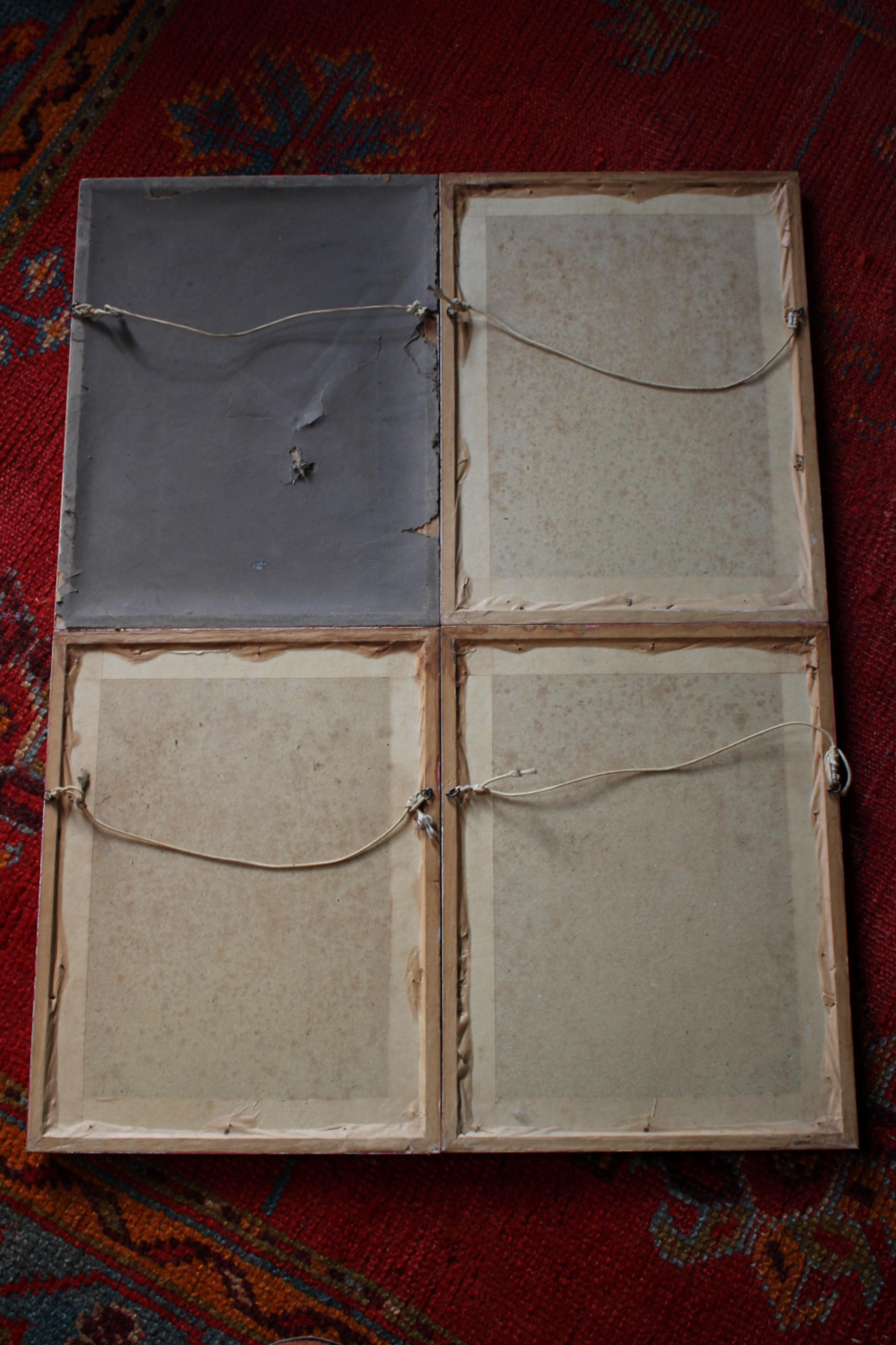 Early 20th Collection of Four Silver Gilt Framed Da Vinci Portrait Prints For Sale 6