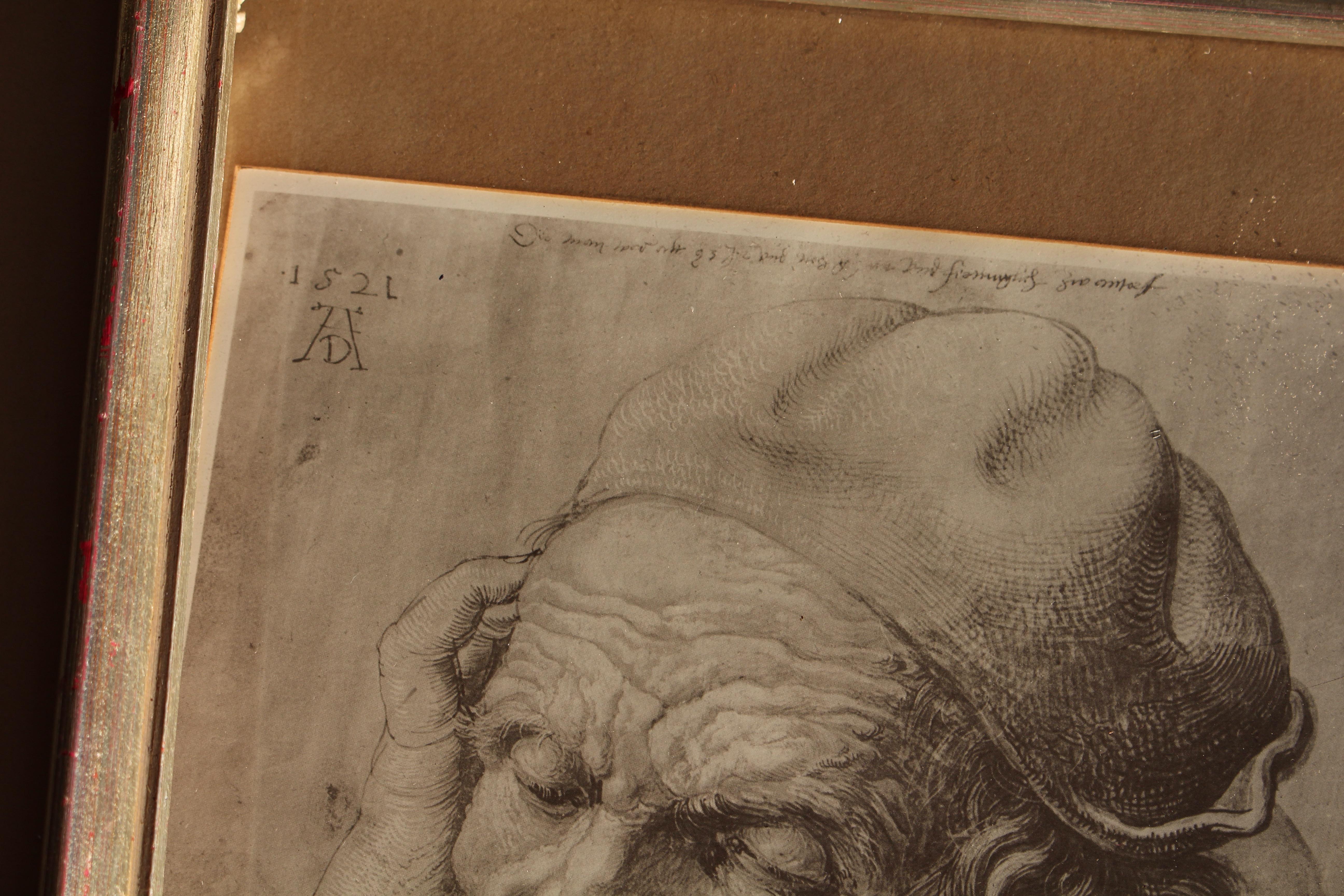 20th Century Early 20th Collection of Four Silver Gilt Framed Da Vinci Portrait Prints For Sale