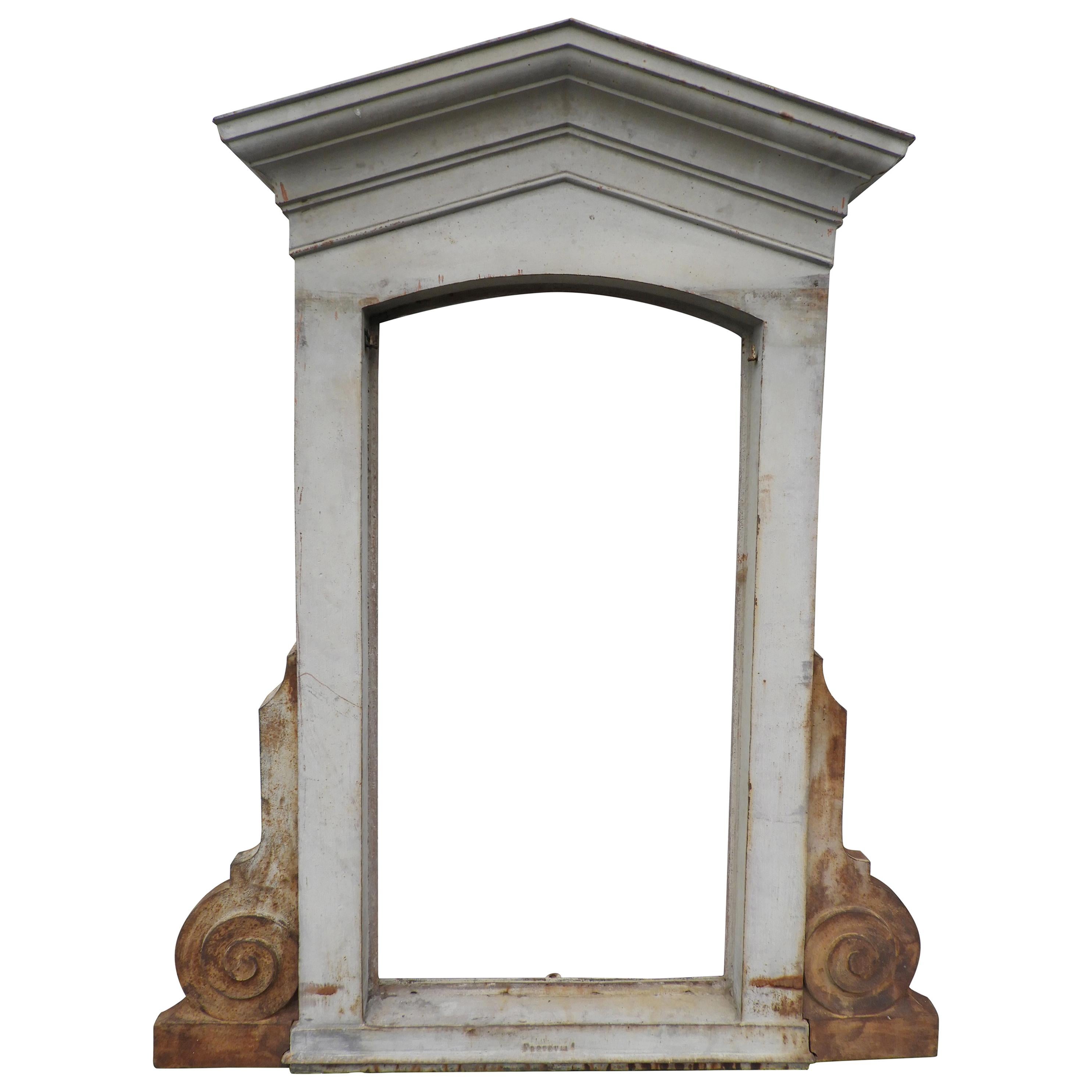 Early 20th Decorative Century Cast Iron Window Frames For Sale