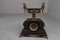 Early 20th Fireplace Surround in Gilt Bronze and Black Marble Neo-Classical